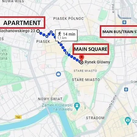 Appartement Trendy Kochanowskiego Street Krakau